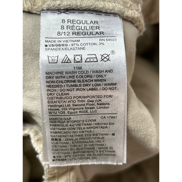 GAP Women's Khaki Pants Slim City 8 Regular Brown Tan Beige Cotton - Picture 5 of 5